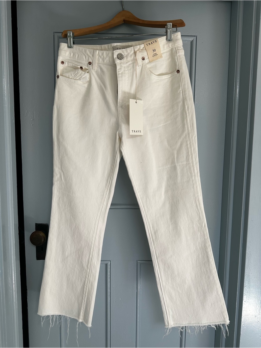 TRAVE White Wide Leg Jeans